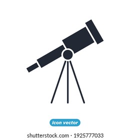 iconos de astronomía del telescopio. Plantilla de símbolo de elemento de ciencia para la ilustración vectorial de la colección de diseño gráfico y web