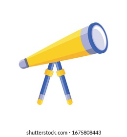 telescope for astronomy on white background vector illustration design