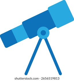 Teleskop Astronomie Raum Symbol Vektor Flache Illustration