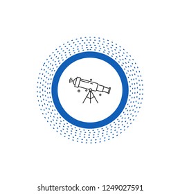 telescope, astronomy, space, view, zoom Line Icon. Vector isolated illustration