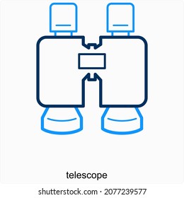 Telescope or Binocular Icon Concept
