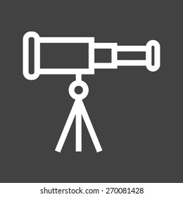 Telescope, binoculars, optical instrument icon vector image. Can also be used for communication, connection, technology. Suitable for web apps, mobile apps and print media.