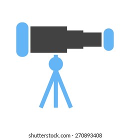 Telescope, binoculars, optical instrument icon vector image. Can also be used for communication, connection, technology. Suitable for web apps, mobile apps and print media.