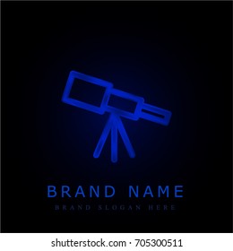 Telescope blue chromium metallic logo