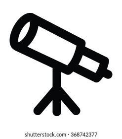 Telescope Bold Line Vector Icon 