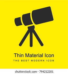 Telescope bright yellow material minimal icon or logo design