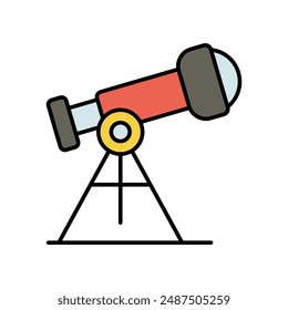 icono de la tapa del telescopio con el fondo blanco Vector ilustración de stock