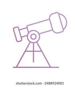 telescope cap icon with white background vector stock illustration