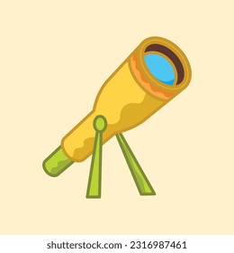 Telescope cartoon icon vector illustration 