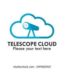 Ilustración del logotipo de nube de telescopio