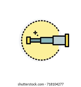 Telescope concept Isolated Line Vector Illustration editable Icon