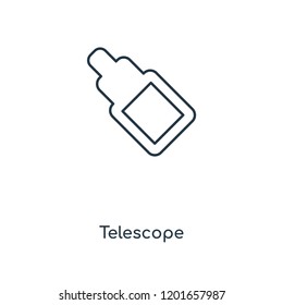 Telescope concept line icon. Linear Telescope concept outline symbol design. This simple element illustration can be used for web and mobile UI/UX.