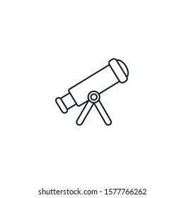 telescope creative icon. line illustration. From Space Exploration icons collection. Isolated telescope sign on white background