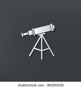 Telescope design on clean background,vector