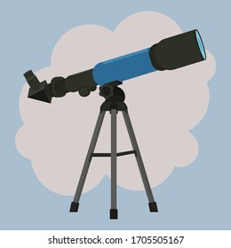 Telescope design vector illustration. Astronomy concept