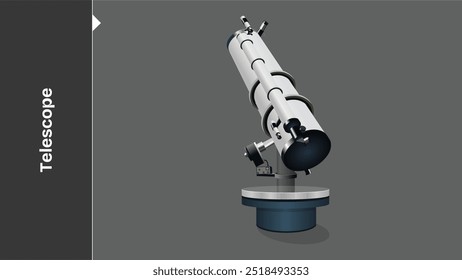 A telescope designed for space exploration, scientific discoveries, and the study of astronomy. It is essential equipment for observing the cosmos, serving as an educational tool for researching stars