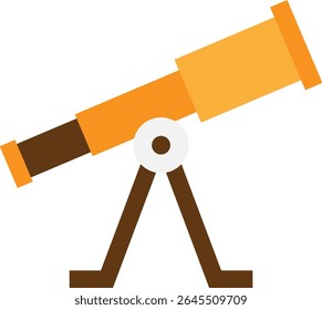 Telescope Device Internet Icon Vector Flat Illustration