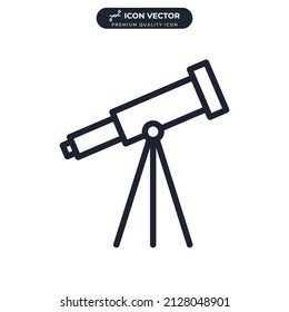 telescopio descubrir plantilla de símbolo de icono para colección de diseño gráfico y web ilustración vectorial