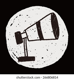 Telescope doodle drawing