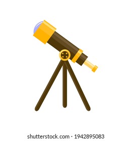 dibujo del telescopio sobre fondo blanco, ilustración del vector