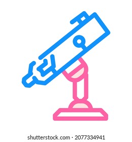 telescope equipment color icon vector. telescope equipment sign. isolated symbol illustration