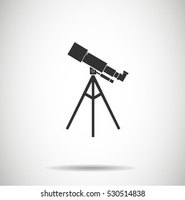 Telescope Flat design Icon vector illustration