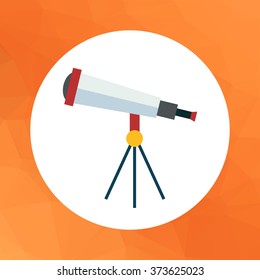 Telescope flat icon