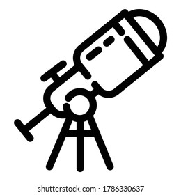 Telescope Flat Icon Isolated On White Background