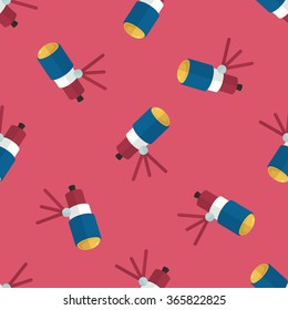 Telescope flat icon, seamless pattern background