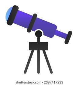 Telescope flat icon. Spyglass color icons in trendy flat style. Ocular gradient style design, designed for web and app. Eps 10