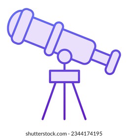 Telescope flat icon. Spyglass violet icons in trendy flat style. Ocular gradient style design, designed for web and app. Eps 10