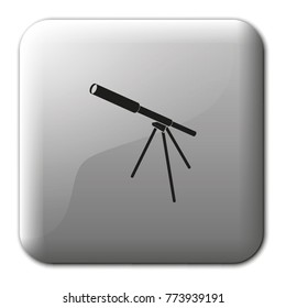 Telescope flat vector icon.