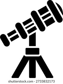 Teleskop-Glyphe, Vektorsymbol-Design