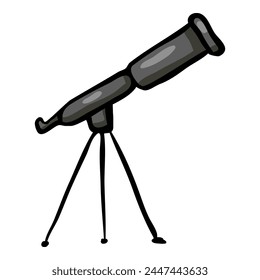 Telescope Hand Drawn Doodle Icon