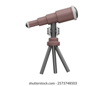 Telescope icon 3d render illustration