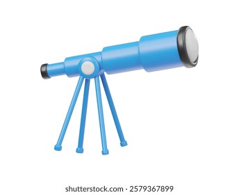  Telescope icon 3d render illustration