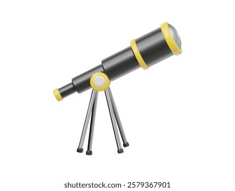  Telescope icon 3d render illustration