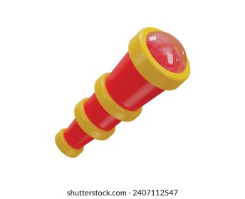 telescope icon 3d rendering vector illustration