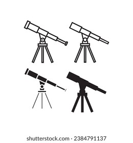 Telescope Icon. Astronomy Concept design