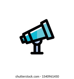 Telescope Icon , Astronomy Logo, Space Symbol .