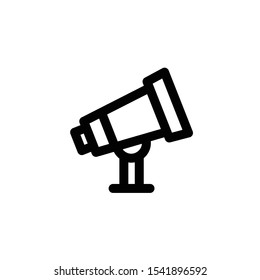 Telescope Icon, Astronomy Logo, Vector Illustration.
