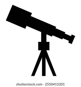 Icono de telescopio para astronomía y diseño de observación