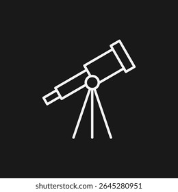 Ícone Do Telescópio Astronomia, Exploração Espacial E Ferramenta De Estardalhamento