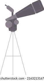 Telescope icon. Astronomy space research optical tool isolated on white background