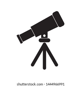 Telescope Icon, black vector telescope icon