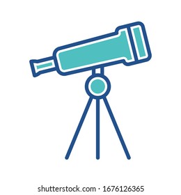 telescope icon collection, trendy style