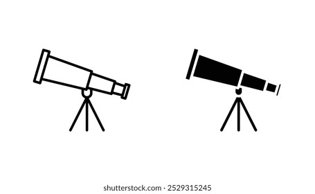 Telescope icon concept. Stock vector