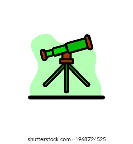 Icono del telescopio Ilustración de vectores conceptuales