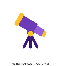 Telescope Icon Containing stargazing tool, astronomy device, observation, and science icon. Solid icon