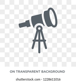 Telescope icon. Telescope design concept from Astronomy collection. Simple element vector illustration on transparent background.